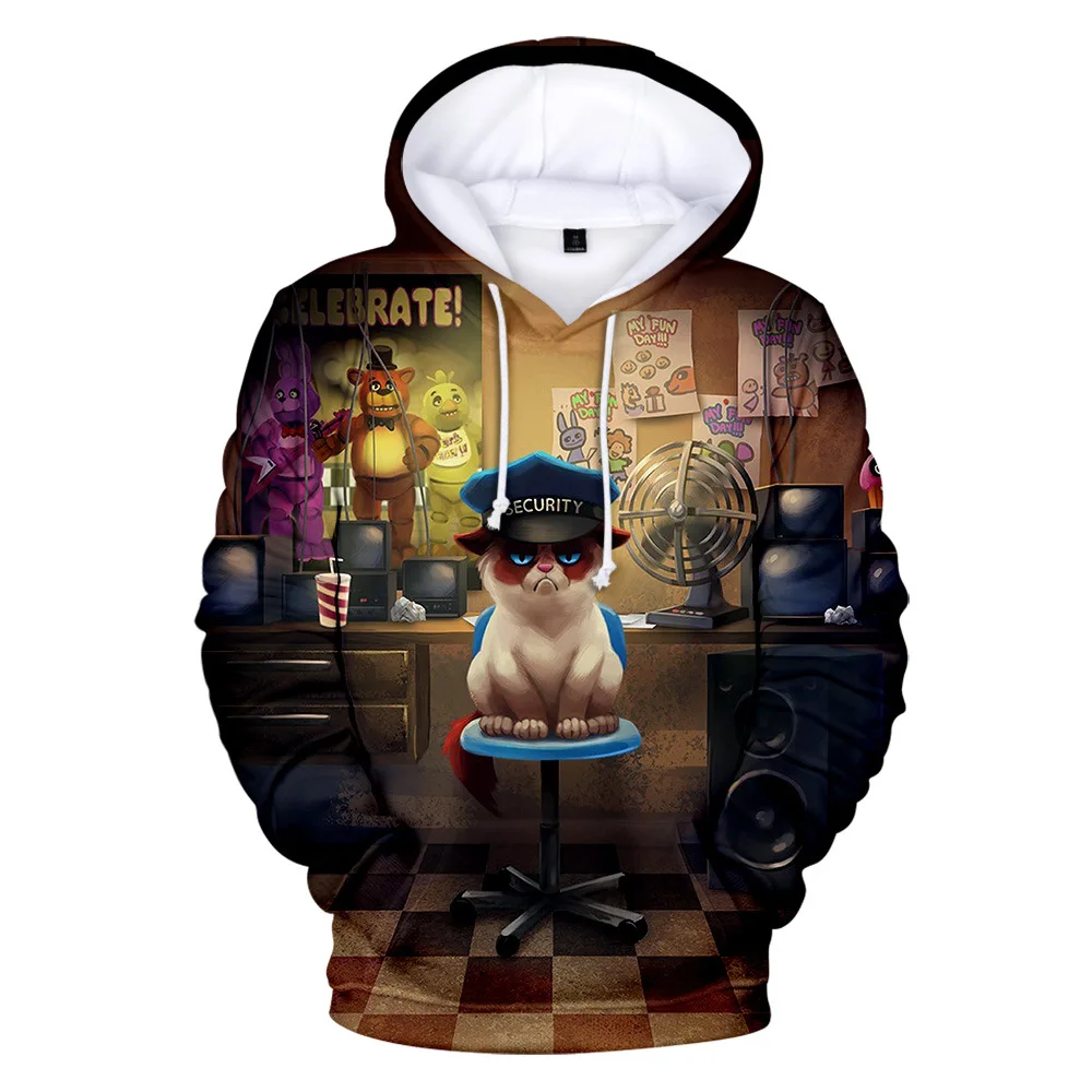 Fnaf толстовки Толстовка Five Nights At Freddy's куртка пальто весна Harajuku мультфильм Медведь FNAF Толстовка Женские кофты Fnaf