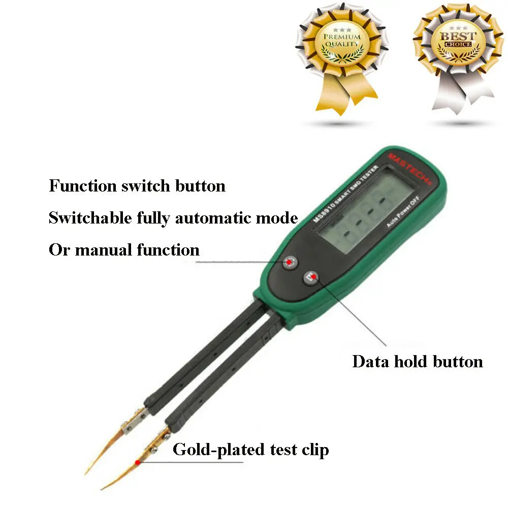1 шт. x Smart SMD RC Измеритель сопротивления емкости диодов тестер пинцет