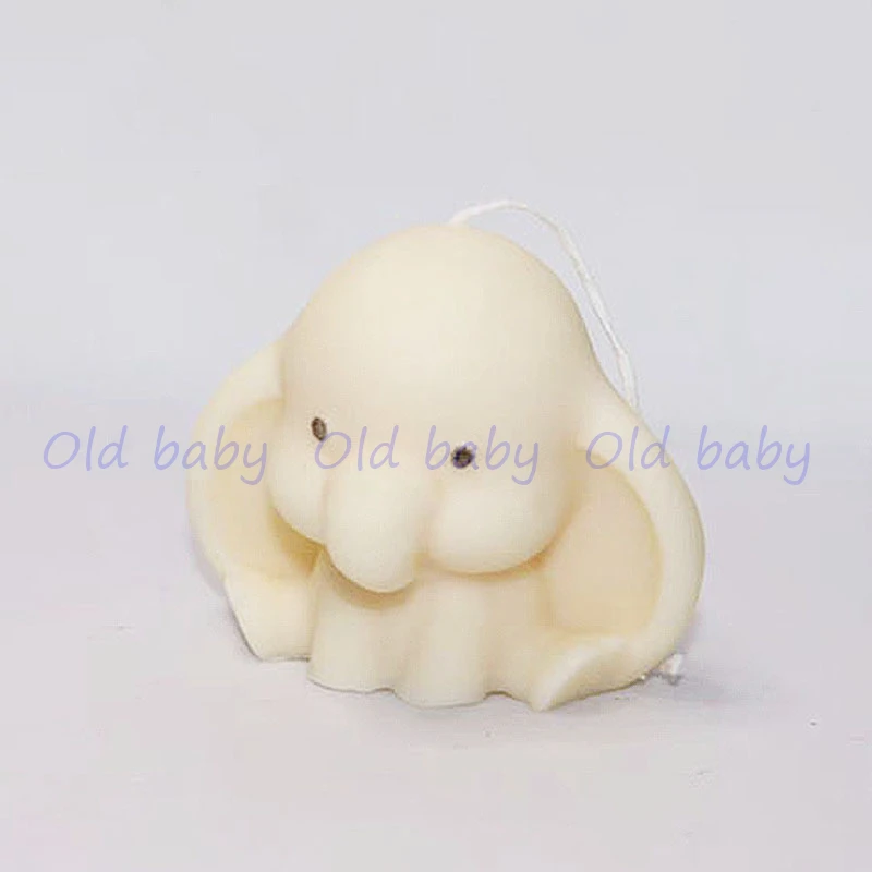 

Cute Cartoon Candle Silicone Mold Baby Elephant Appearance Design Scented Candle Making Diy Handmade Material Soap Mold
