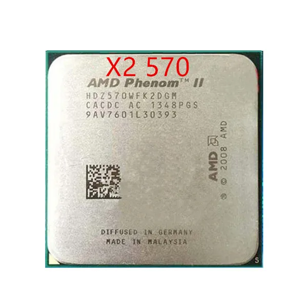 Двухъядерный процессор AMD Phenom II X2 570 3 5 ГГц разъем AM3 HDZ570WFK2DGM|socket am3|x2 570phenom ii x2 |