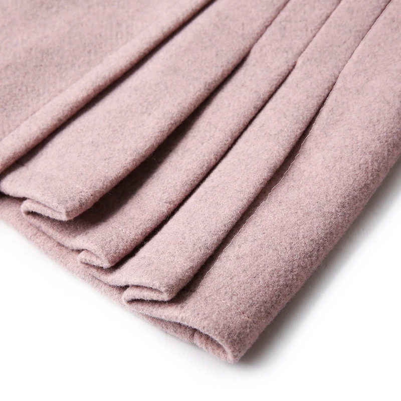 Женские шерстяные комплекты трикотажные свитеры и плиссированные юбки с поясом