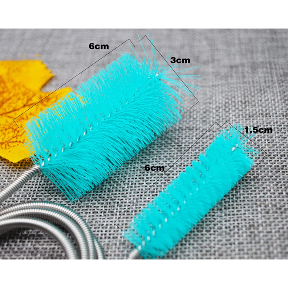 Air Tube Pipe Cleaning Brush Stainless Steel Water Filter Flexible Double Ended Hose Accessories Nylon | Дом и сад