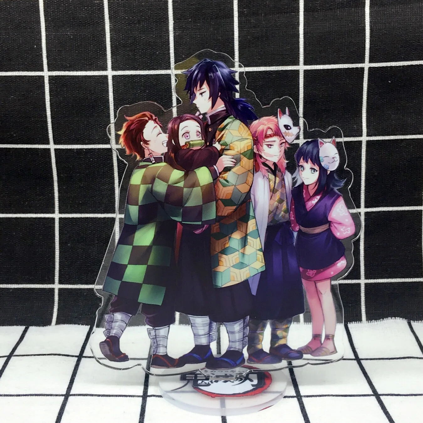 2-2 Аниме демон убийца Kimetsu no Yaiba брелок Kamado Tanjirou Hashibira Inosuke Tomioka Giyuu милый забавный мультфильм акриловый брелок - Цвет: 2-2