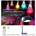 Miboxer 9W DMX512 E27 RGB + CCT Светодиодная лампа; FUTD01 DMX 512 светодиодный передатчик; 2,4 ГГц беспроводной пульт дистанционного управления, DMX512 контроллер светодиодной ленты