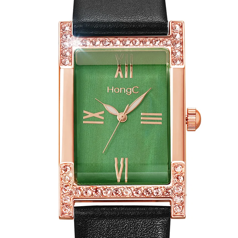 

Montre Femme Fashion Rhinestone Square Watch Women New Luxury Retro Ladies Dress Wristwatch Rose Gold Women Watches Reloj Mujer