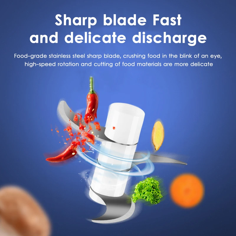 

Wireless Electric Meat Grinder Mini Garlic Crusher Chili Chopper USB Charging Garlic Ginger Masher Fresh Kitchen Meat Shredder