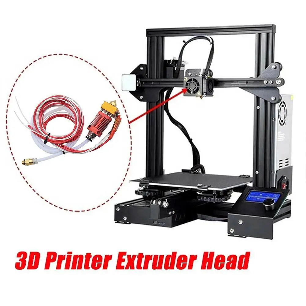 

Ender-3/CR10/CR10S 1.75mm J-head Hotend kit Aluminum Heater 0.4mm Heat Thermistor Block with For 3D Nozzle Printer Part Wit P0E0