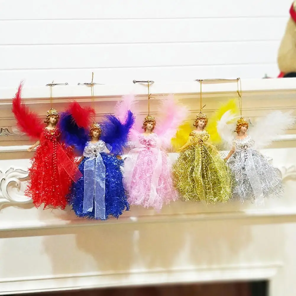 

Hot Sales Doll Pendant Xmas Angel Doll Plastic Durable Xmas Tree Hanging Pendant for Christmas
