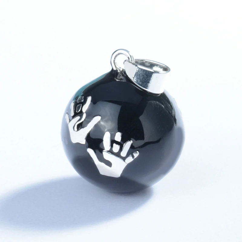 Детская ручная печать двойные сердца звезды и луна узор Мексиканский кулон бола