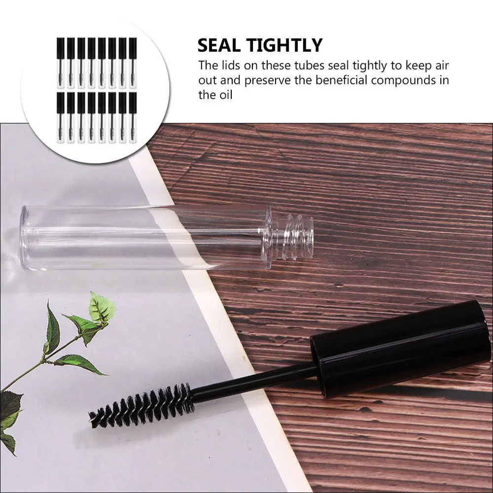 

16pcs 10ml Refillable Clear Mascara Bottles Cream Containers for Castor Oil