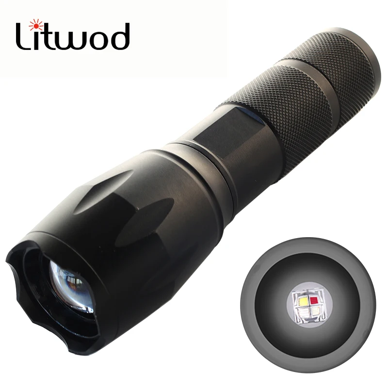 Светодиодный тактический фонарик Litwod z20 XHP50 фонарь с фокусировкой для