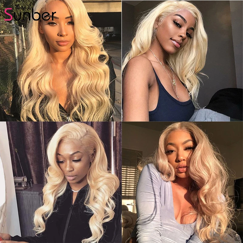 

Sunber Blonde Body Wave Hair Extensions 10-24 Inch 1/3 Human Remy Hair Weave Boundles #613 Malaysia Hair Weft