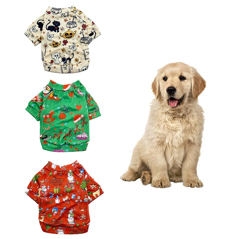 

Soft Dog Hoodie Christmas Style Printed Hoodie Warm Universal Casual Cute Fleece Hoodie Pet Hoodie Comfortable Pet Supplies