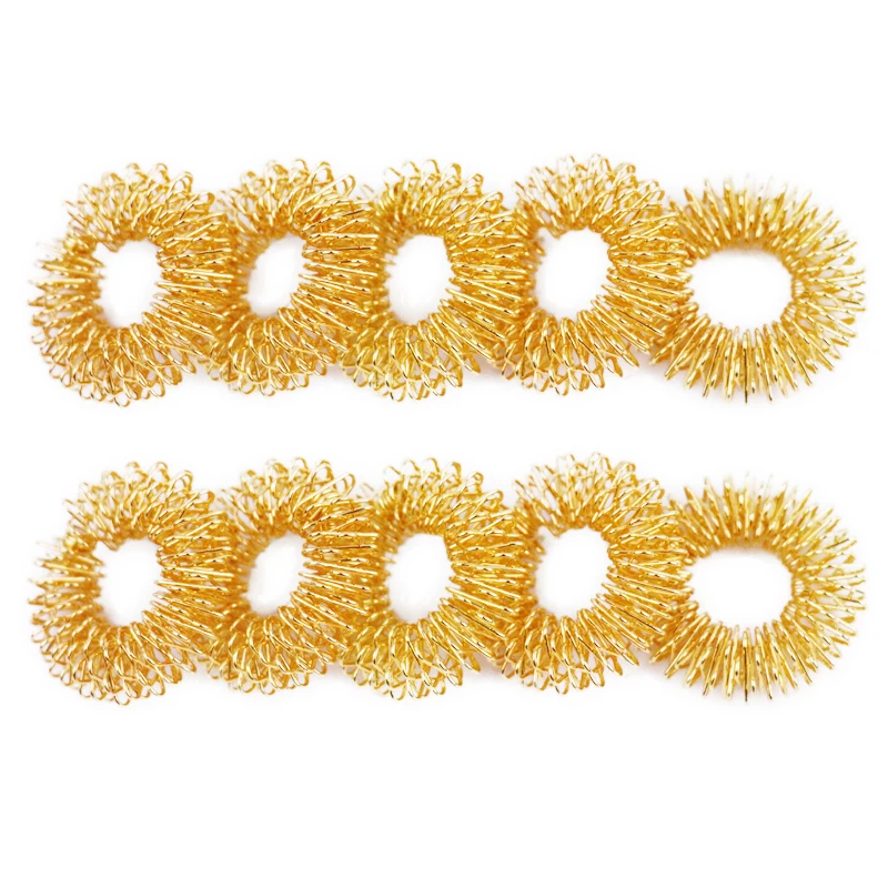 

10Pcs/lot Finger Massage Ring Acupuncture Ring Beauty Tool Health Care Body Massager Relaxtion Massage Finger For Beautiful Hand
