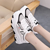 the new 2020 single mesh breathable thick white shoe bottom increased leisure shoes fashion color matching network red sports