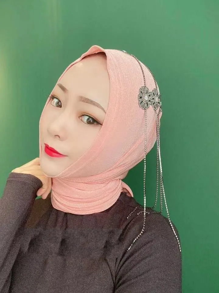 Мусульманские шарфы для женщин/девушек мгновенный хиджаб головной платок