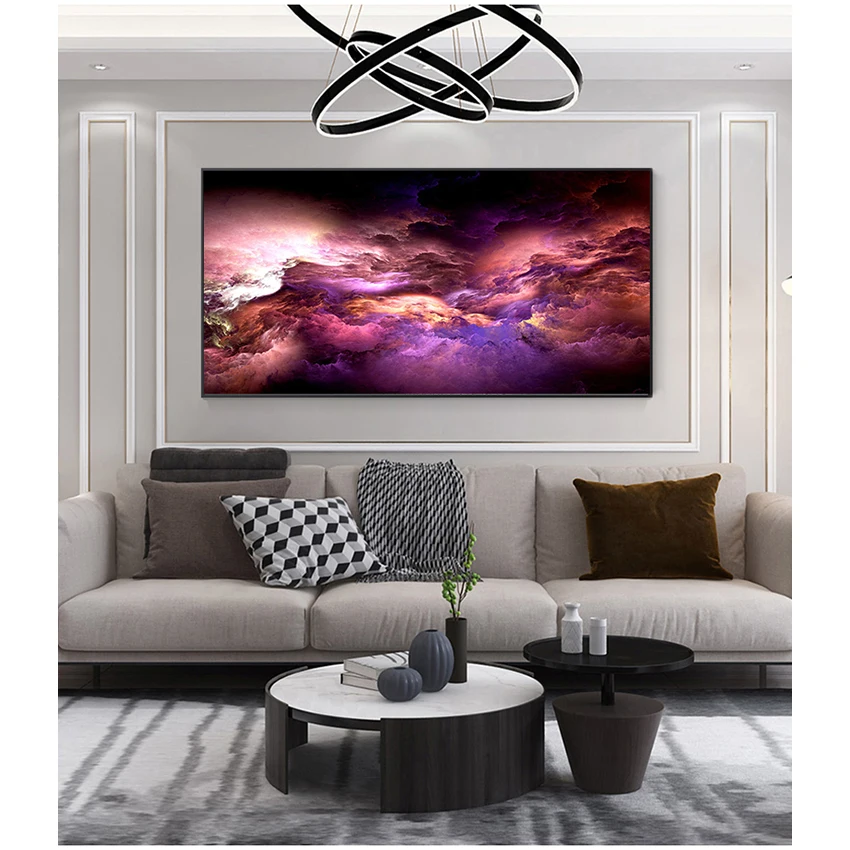 Для дома холст картины без рамки Абстрактная живопись Красочные облака плакат