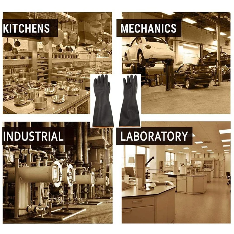 2 пары резиновых перчаток химически стойкие тиоцианат латексные перчатки