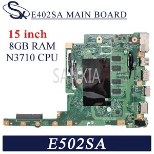 kefu e402sa laptop motherboard for asus e502sa e502s 15 inch original mianboard ddr3l 8gb ram n3710 cpu free global shipping