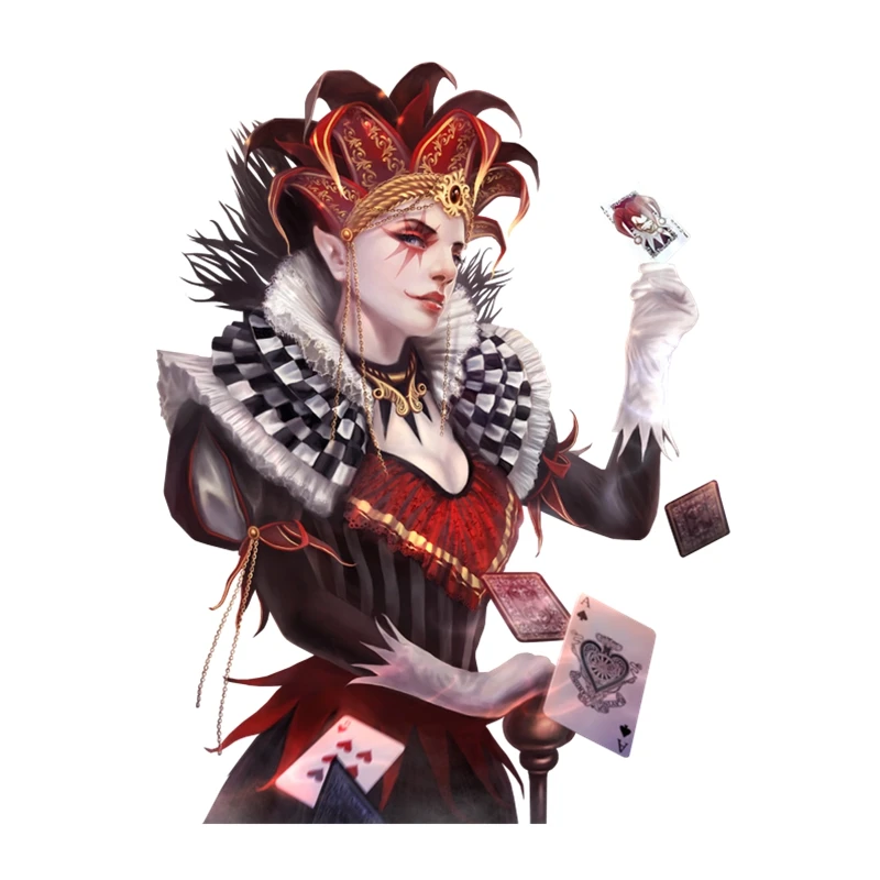 

Jester Girl car sticker PVC colorful Decals Waterproof sticker Car Body Rear Window Guitar Windows Sports Racing Exterior Decor