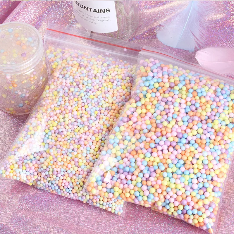 

10g 25g/bag DIY Macaron Color Bubble Ball Meteor Gift Box Slime Filling Particles Gift Surprise Gift Accessories