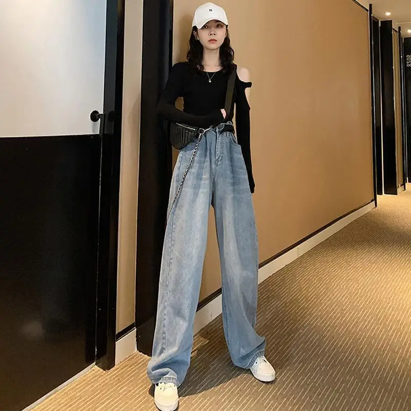 

Women's new slim waist wide pants in autumn