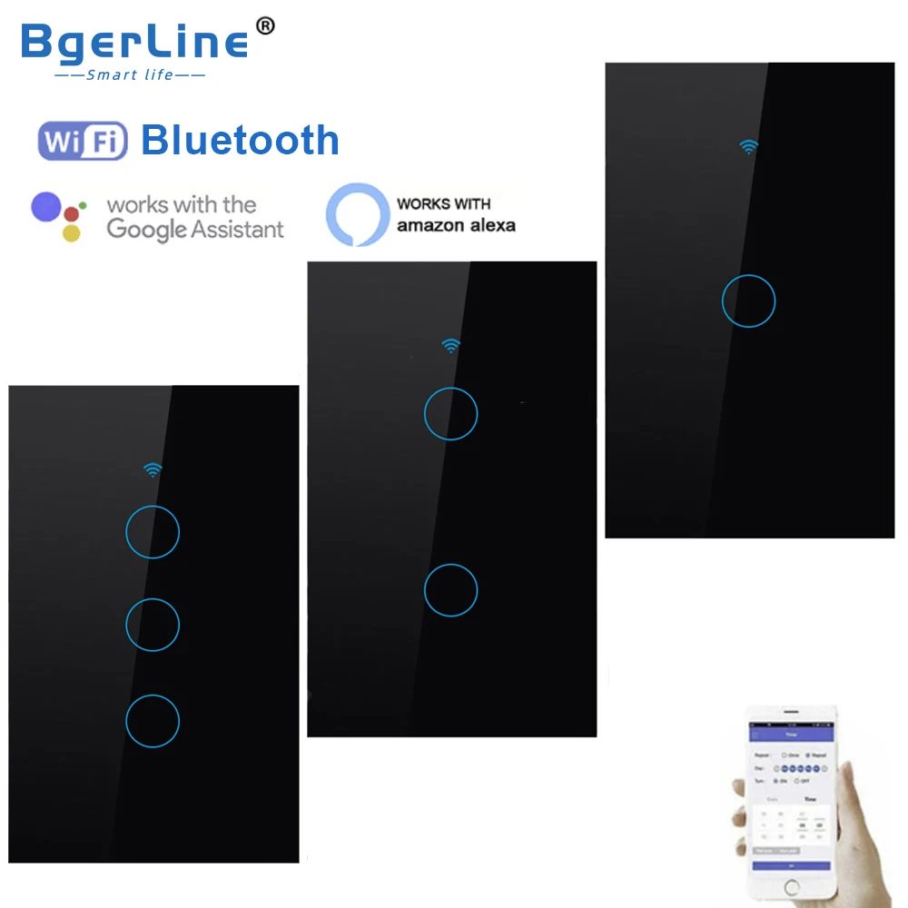 

Wifi Smart Touch Switch Voice Control Light Switch TUYA APP Remote Control Wall Switch Work With Alexa Google Home