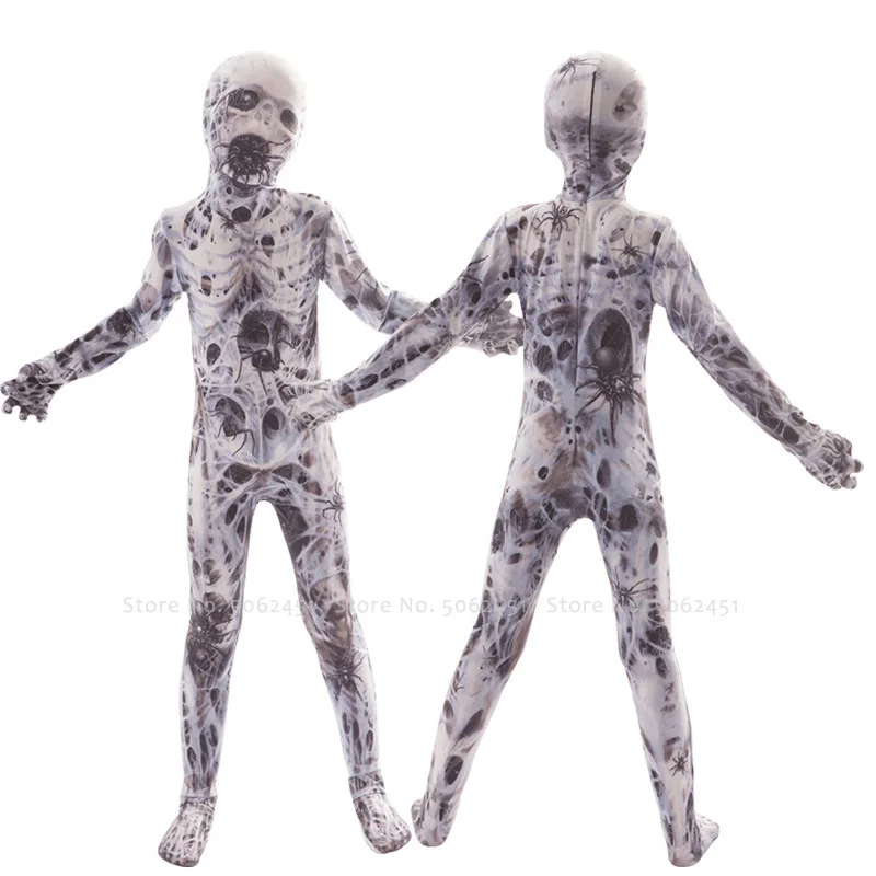 Хэллоуин Дети ужас 3D принт зомби кровавый Zentai дьявол клоун Скелет Детский комбинезон карнавальные вечерние страшные костюмы для косплея