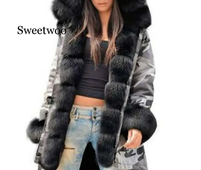 Хлопковая куртка Женское зимнее пальто теплое размера плюс черное парка базовые