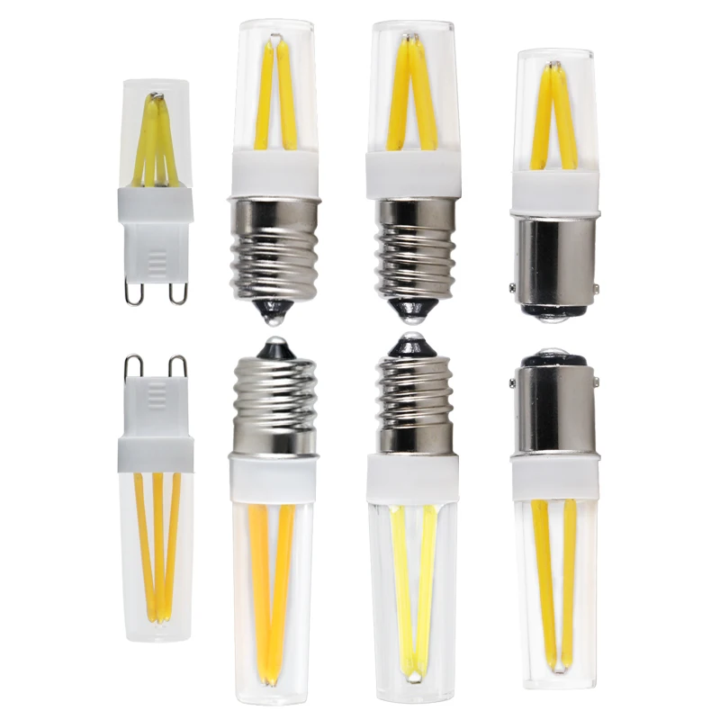 ampoule led E14 E17 B15 G9 2W 3W Dimmer filament bulb 110v 220v cob dimmable mini glass candle light spotlight decoration lamp