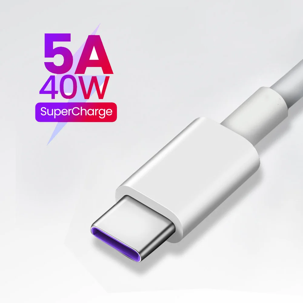 

iLEPO 5A USB C Quick Charge Cable USB Type C cable for Huawei SCP P40 Pro Mate 30 P30 Pro 40W PD fast charging for Xiaomi Redmi
