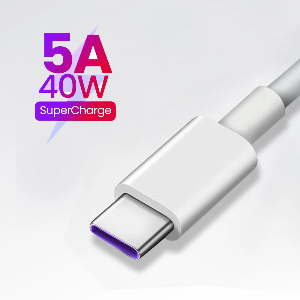 ILEPO 5A USB C кабель для быстрой зарядки Type Huawei SCP P40 Pro Mate 30 P30 40W PD Быстрая зарядка Xiaomi
