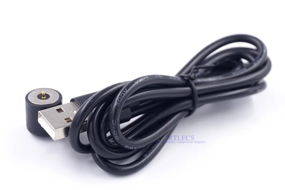 1 комплект Магнитный пружинный контактный разъем Pogo для USB Мужской кабель для зарядки 1 метр плюс контактный штырь