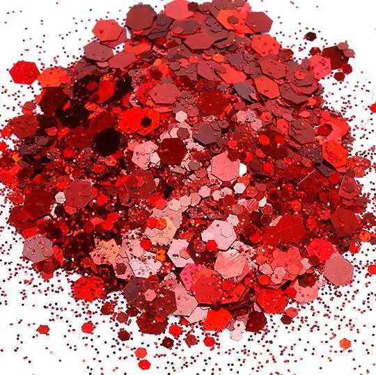 8 apple red-500g 500 грамм 24 цвета голографический массивный блеск микс свободный блеск массивный блеск черный блеск устойчивый к растворению Блестящий из полиэстера - Цвет: 8 apple red-500g