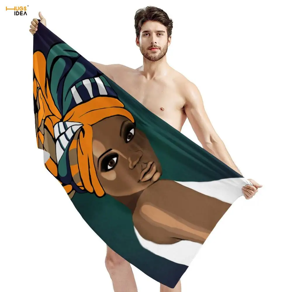 Супер впитывающее банное полотенце HUGSIDEA традиционное летнее пляжное с рисунком