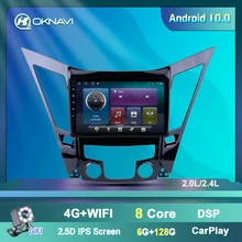 Car Radio For Hyundai Sonata I40 I45 2010-2015 Android 10.0 GPS Navigation 2.0L 2.4L BT WIFI Audio IPS Touch Screen Car Stereo