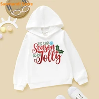 sweatshirts and hoodie for kids childrens christmas gift cute plus velvet fleece teen boy girl sport clothes whitepinkyellow