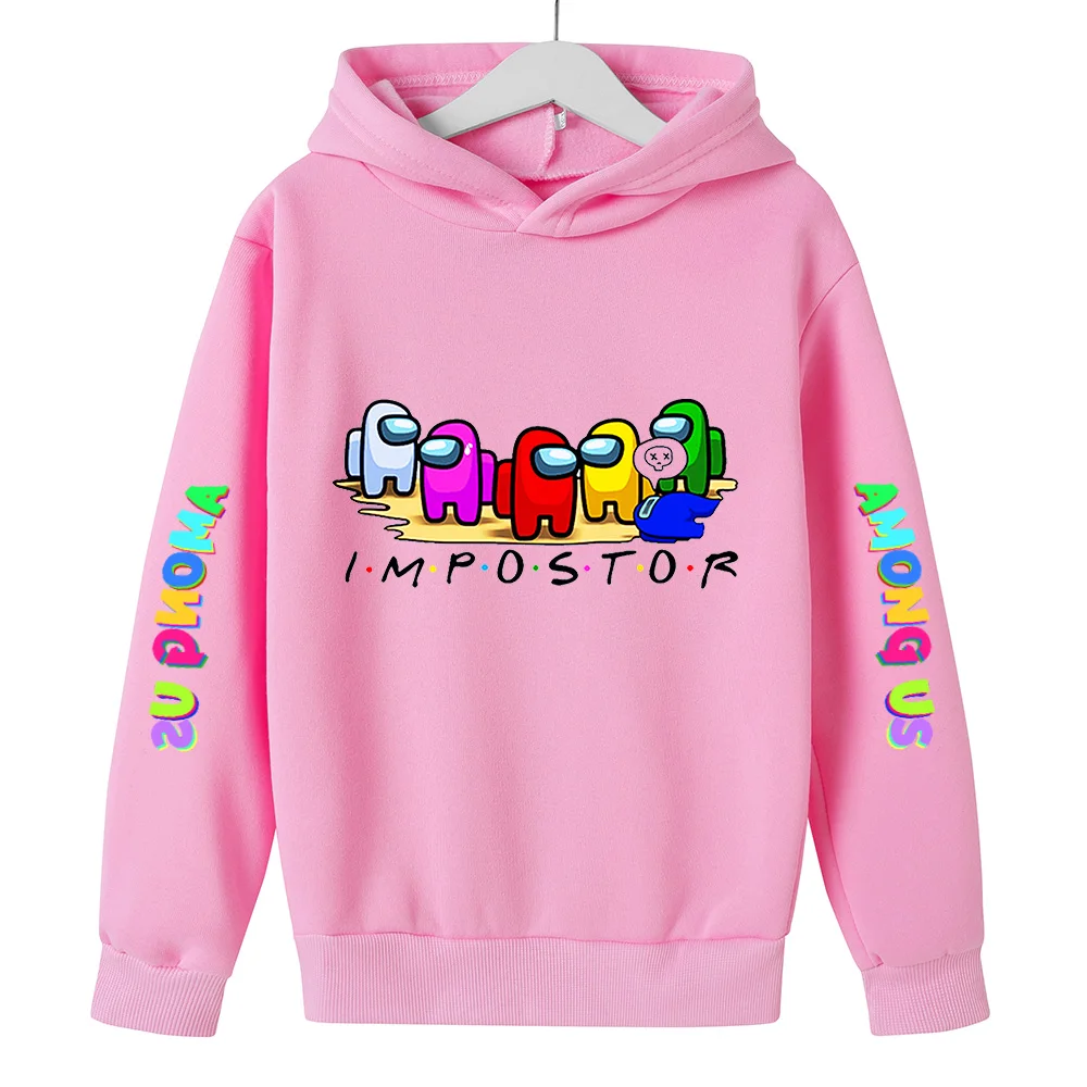

Children's Street Style Games Hip hop 4-14 Years Among Us Kids comic fashion Hoodie Boys&Girls Long Sleeve Hooded Sweatshirts
