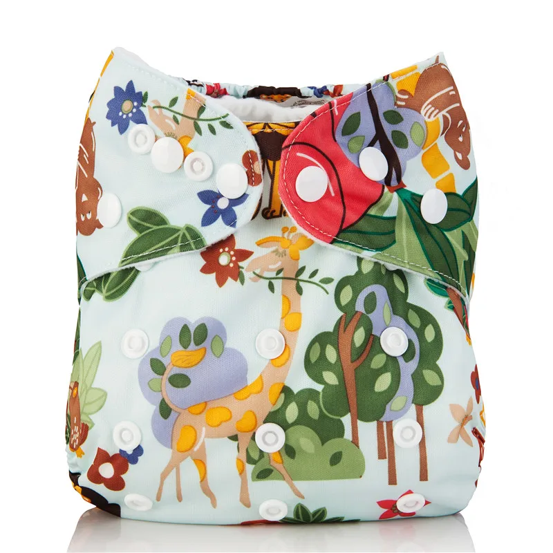 2019 новые детские тканевые подгузники регулируемые Мультяшные лисы Моющиеся
