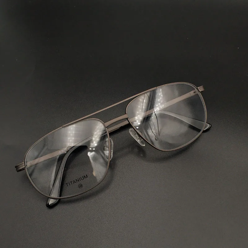 Чисто титановые Ретро квадратные оптические очки Мужские поляризационные