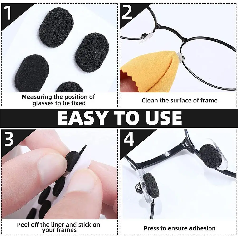 

8 Pcs/set New Soft Foam Nose Pads Self Adhesive No Makeup Anti-Slip Eyeglass Nose Pads No Indentation Sunglasses Nosepads