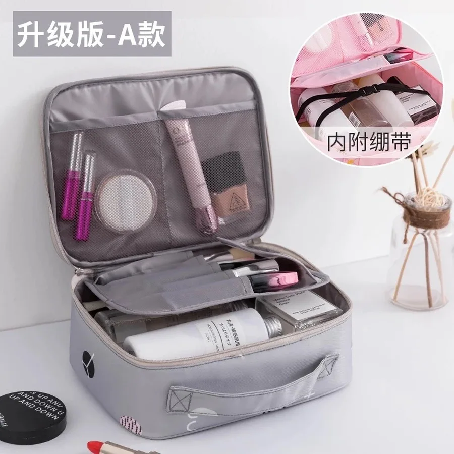 Большой органайзер для макияжа с лаком ногтей шкатулка ювелирных украшений