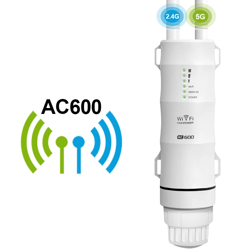 iMice Outdoor WiFi Repeater Router Wi Fi Extender AC600 Amplifier 5G Wireless Wi-Fi Booster Access Point 5dbi Antenna | Компьютеры и