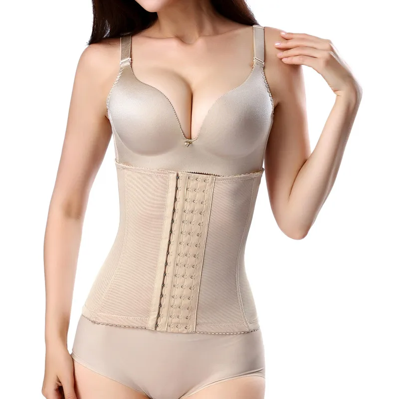 sexy apricot SEXYWG тонкий поясной Тренажер Пояс для поддержки спины для женщин для похудения тела формирователь спортивный топ послеродовой Ремень Пояс сексуальный корсет с 6 крючками - Цвет: sexy apricot
