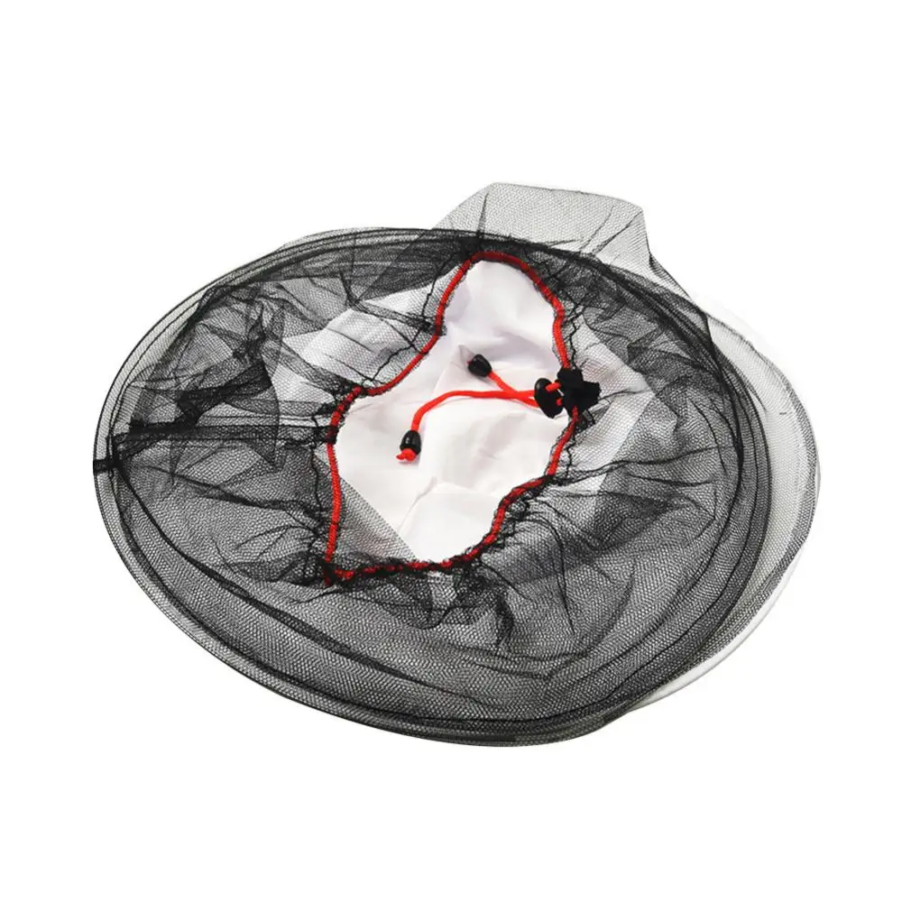 

White Anti-bee Hat Anti-mosquito Anti-insect Beekeeping Hat Net Head Neck Cover Net Hat Special For Breeding