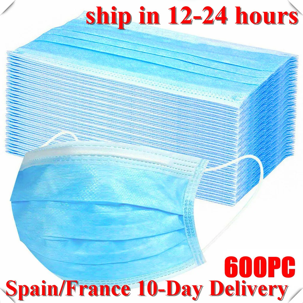 10/200/600 шт одноразовые уход за кожей лица маска промышленные 3Ply петли уха