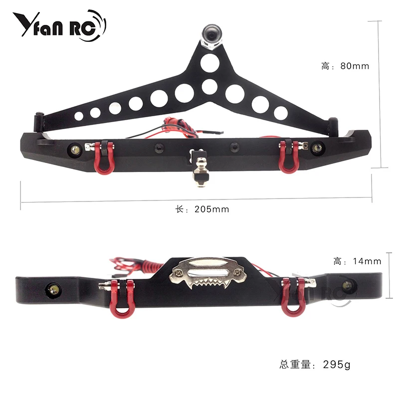

Yfan Rc Metal Front and Rear Bumpers For 1/10 Traxxas Trx4 Scx10ii 90046 Model Climber Upgrade Accessories Free Shipping