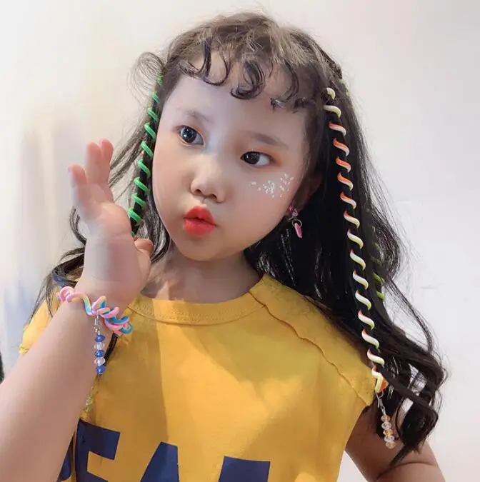 値段 30 セット/ロット 5 ピース/セットマルチポリマークレイスパイラル子供の組紐ペンダントピグテール組み機編組スティックヘアアクセサリー HA1223