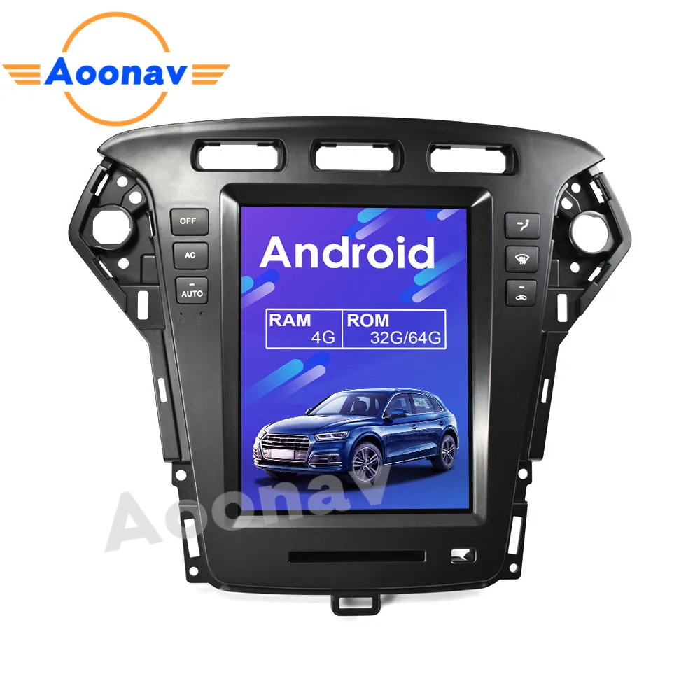 Автомобильный мультимедийный плеер AOONAV 12 дюймов Android 9 0 большой экран PX6 Тесла для