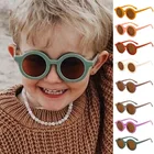 Круглые детские солнцезащитные очки, модные ретро детские очки для девочек, роскошные солнцезащитные очки с защитой от УФ лучей для маленьких мальчиков, винтажные цветные очки с защитой от ультрафиолета